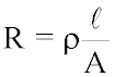 Formel zur Berechnung des elektischen Widerstands aus den physikalischen Werten des Leiters
